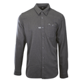 O'Neill Men's Black Shirt Redmond Solid Stretch Flannel Long Sleeve (S20)