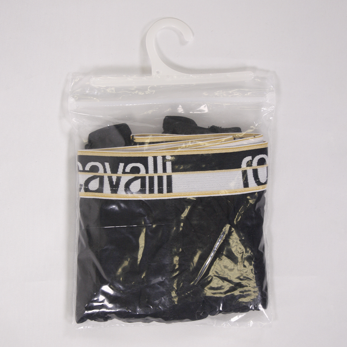 Roberto Cavalli Men's Single Pack Black Stretch Boxer Briefs