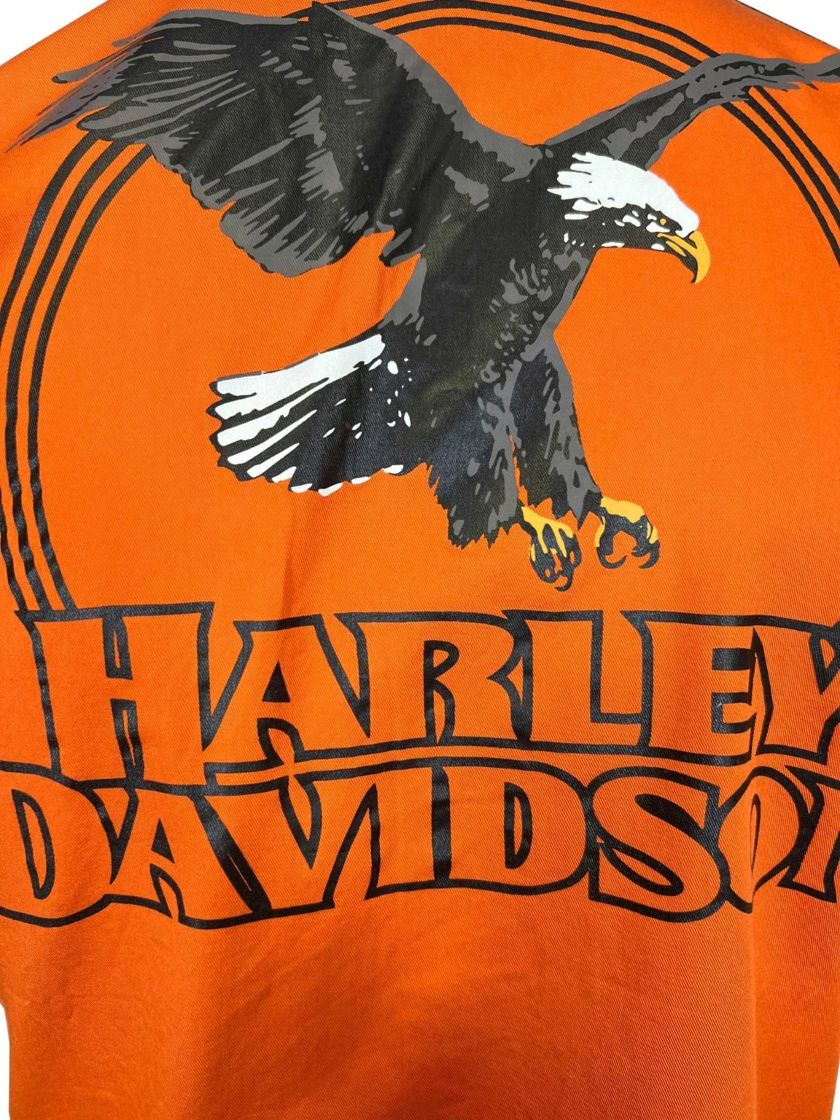 HD Branded Men's Orange Shirt Rising Eagle Lightweight Twill S/S (S349)