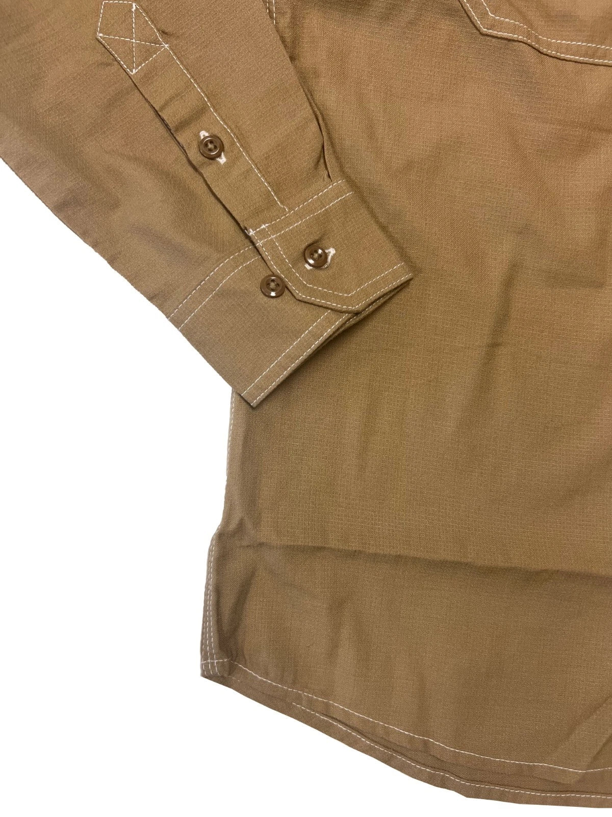 Carhartt FR Women's Dark Khaki Shirt Flame Resistant Long Sleeve Lightweight