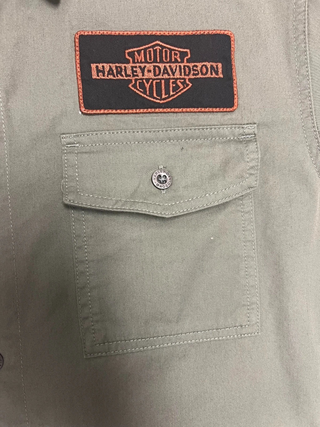 HD Brand Men's Mechanics Green Shirt V-Twin Equipped Solid S/S (S72)