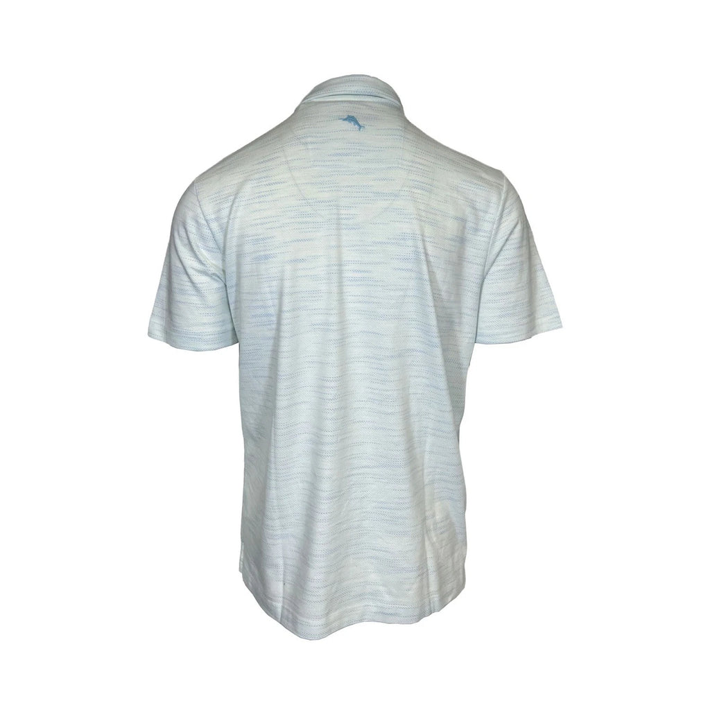 Tommy Bahama Men's Air Blue T-Shirt Ocean Sails Knit Polo 3 Buttons S/S (S62)