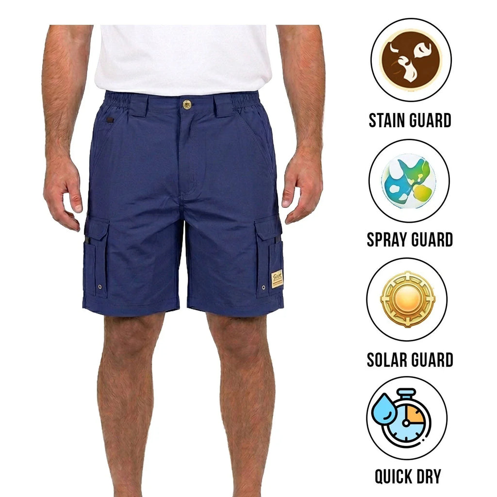 Bimini Bay Outfitters Men's Navy Blue Short Boca Grande II Fishing (S06)