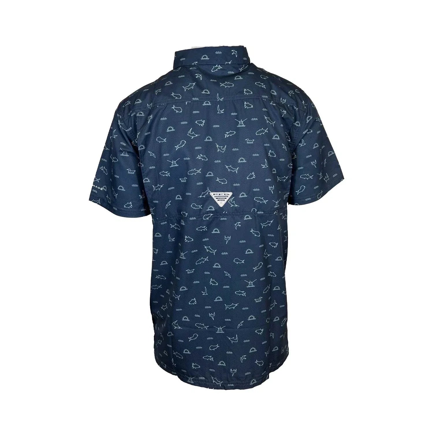 Columbia Men's Blue Shirt Omni-Wick Super Slack Tide S/S (504)