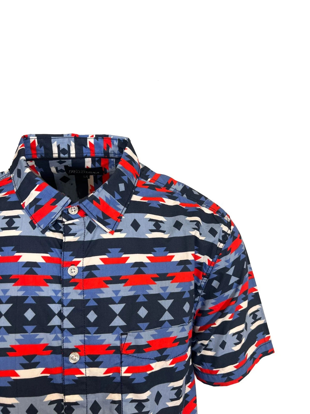 Rumors Men's Printed Shirt - Blue Aztec & Grey Arrow 2 Pack S/S (S03 + S07)
