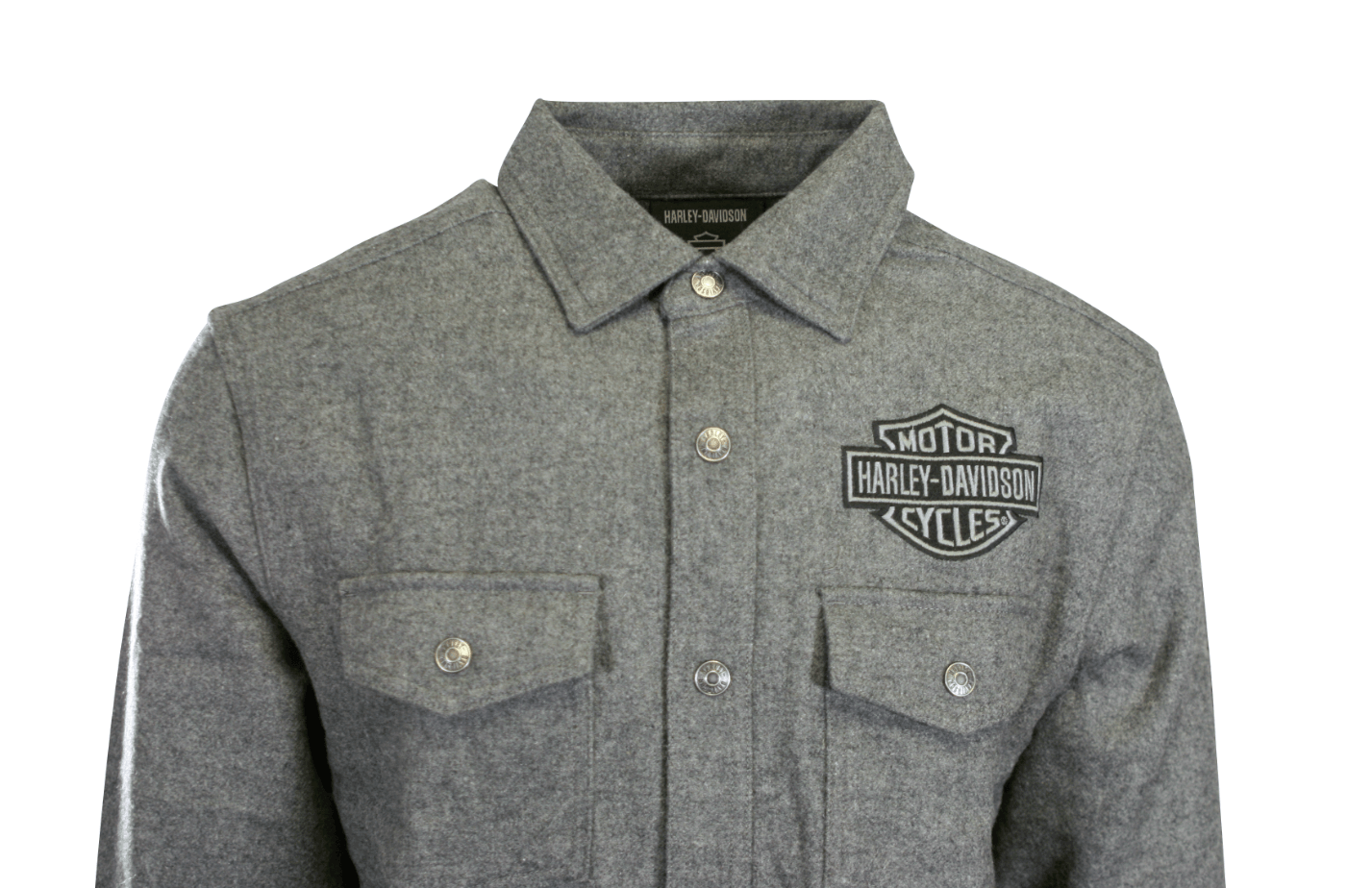 HD Branded Men's Shirt Dark Grey Shadow Long Sleeve Woven (S60)