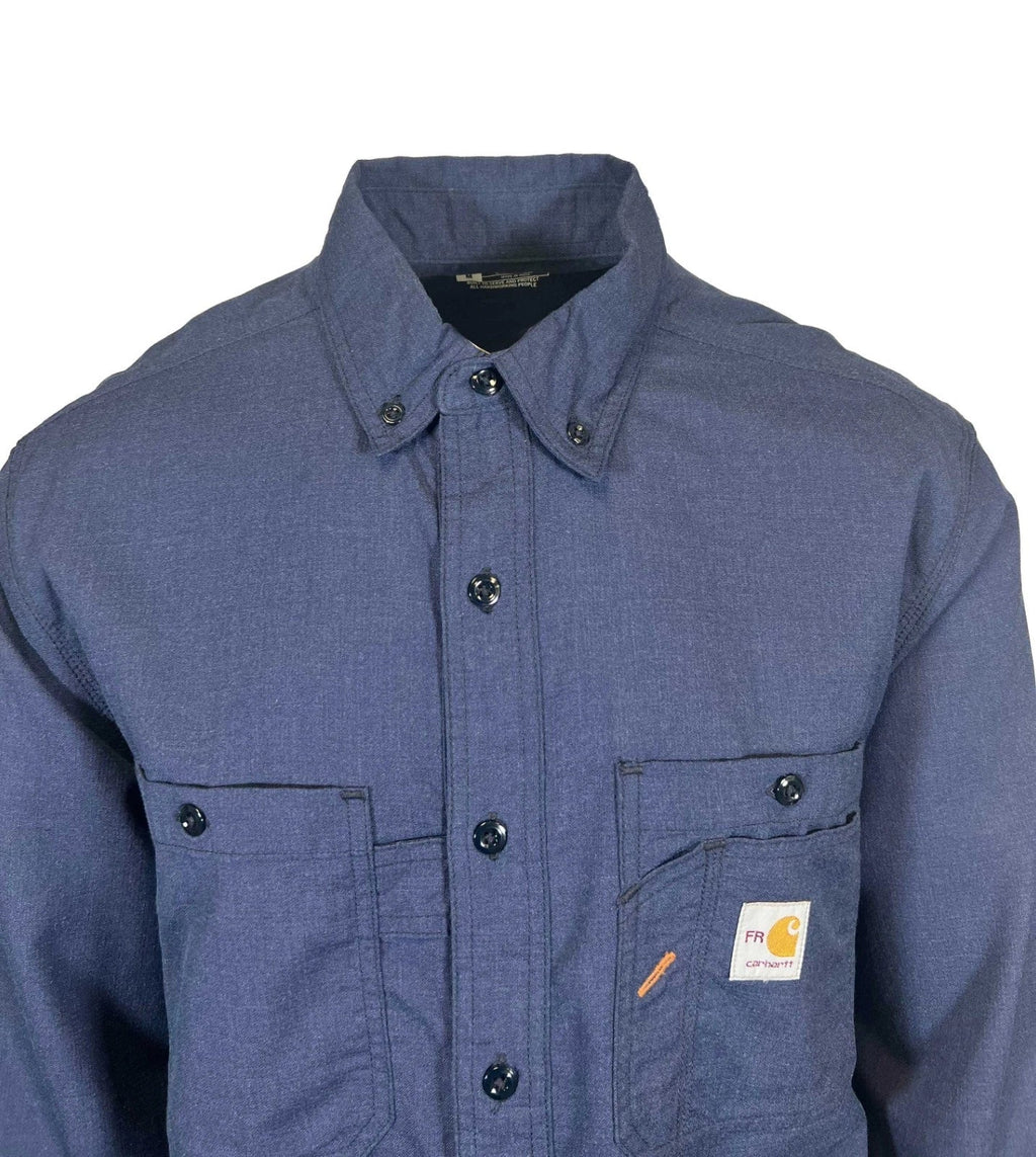 Carhartt FR Men's Navy Shirt Flame Resistant Long Sleeve Lightweight (S02)