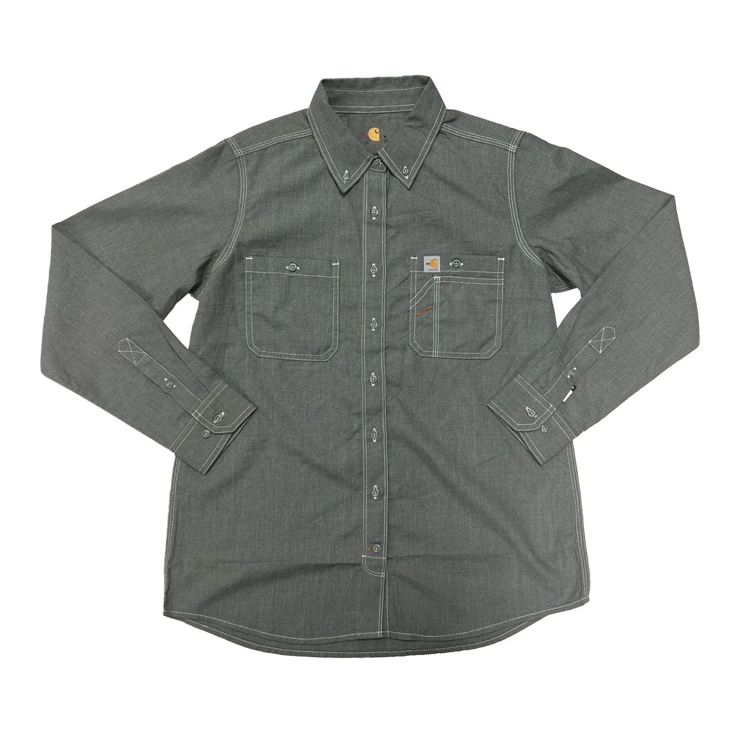 Carhartt FR Women's Grey Shirt Flame Resistant Long Sleeve Lightweight (S02)