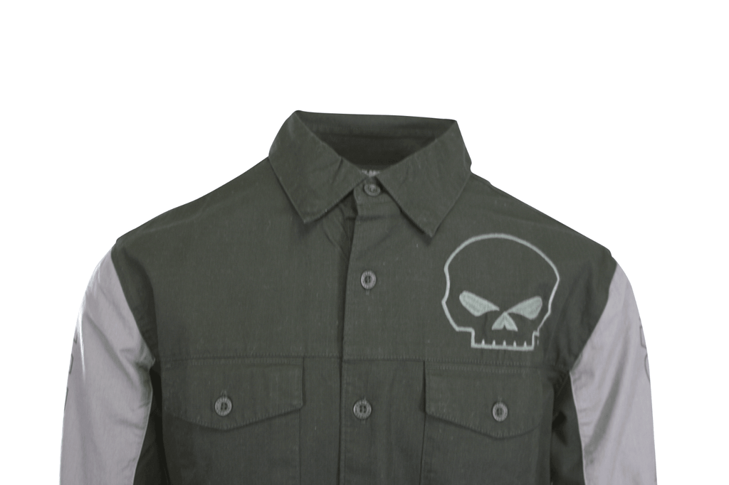 HD Branded Men's Shirt Black Beauty Willie G Skull Viper L/S (S63)