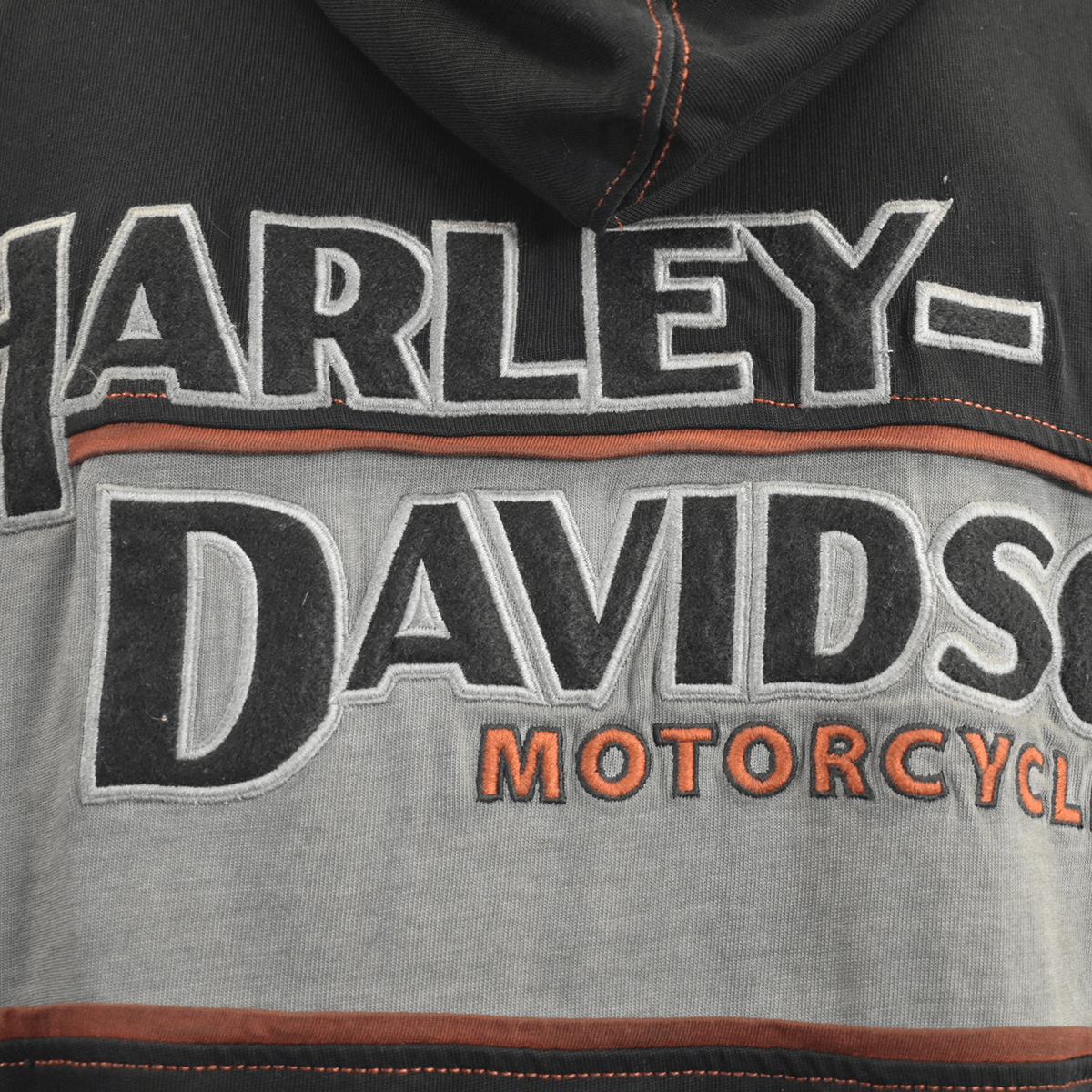 HD Branded Men's Hoodie Black Iron Block Distressed Full Zip (S08)