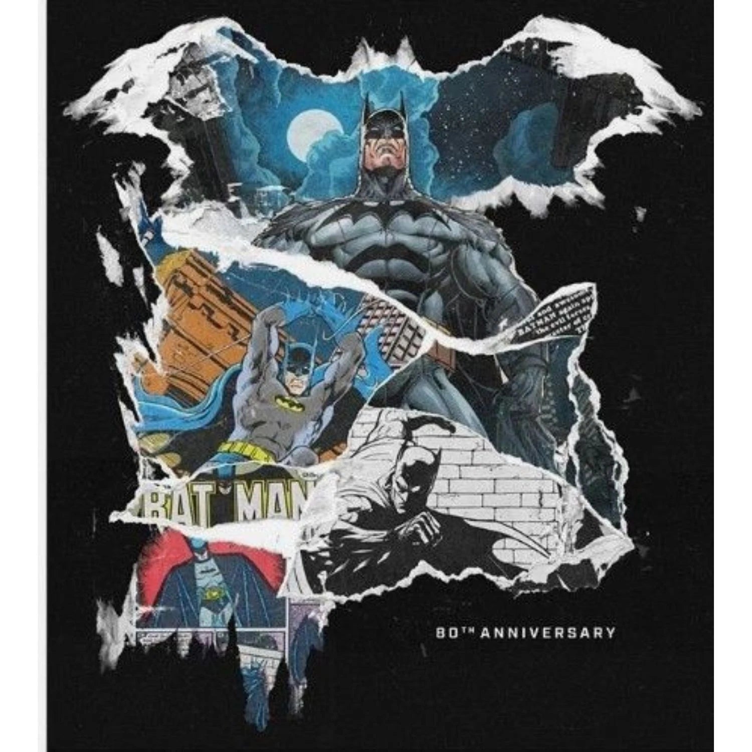Dc Comics Batman 80th Anniversary Framed Canvas Wall Art - 23.5" x 17"