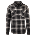 HD Branded Men's Sage Grey Black Plaid L/S Woven Shirt (S14)