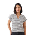 Tommy Bahama Women's Coconut Stripe Top Suncoast Loop Terry Polo S/S (S03)