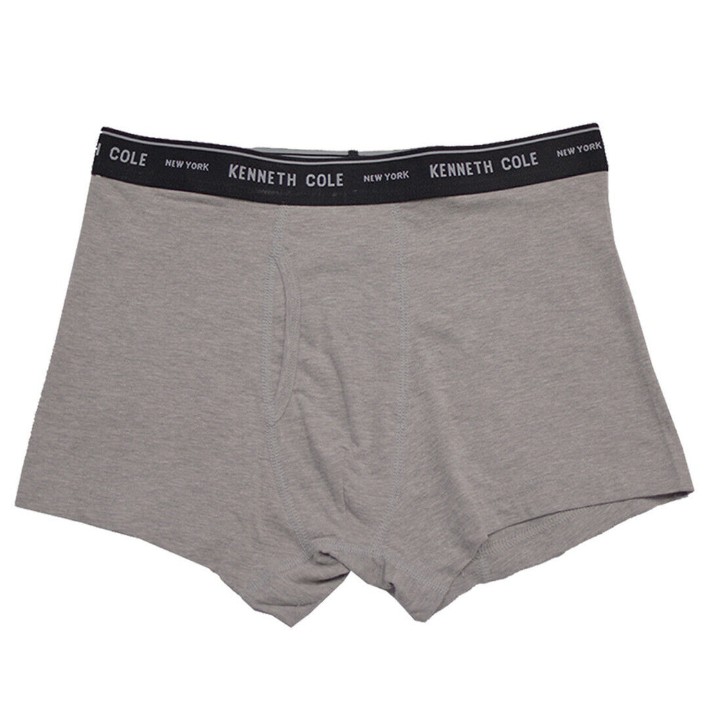 Kenneth Cole Men's 2 Pack Solid Dark & Light Heather Grey Trunks (S07)
