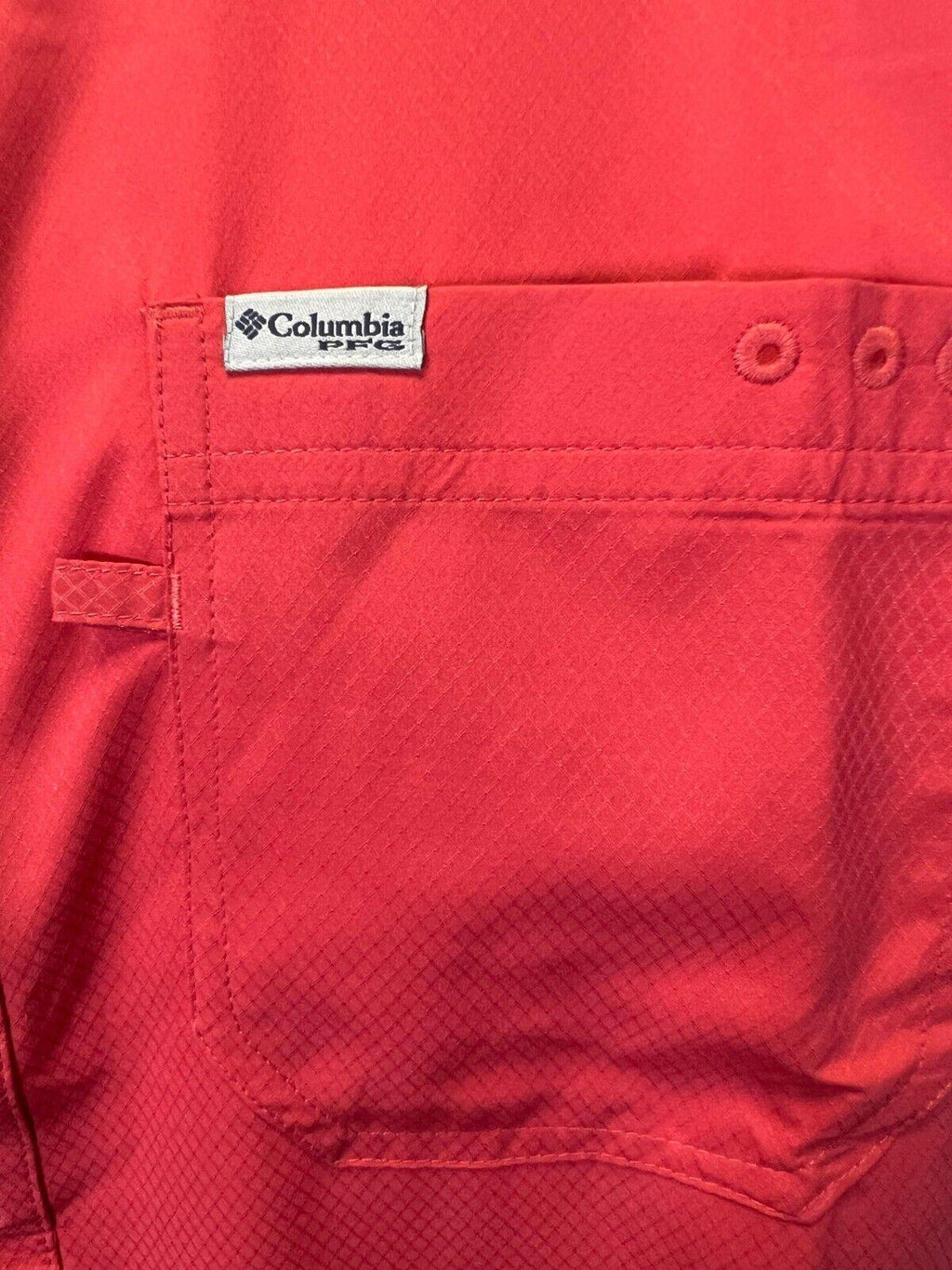 Columbia Men's Sunset Red Shirt Slack Tide PFG Camp Shirt UPF 50 S/S (683)