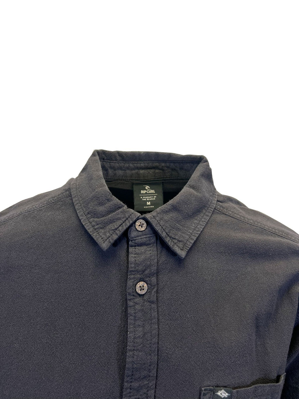 Rip Curl Men's Black Shirt Classic Surf Washed Long Sleeve (S17)