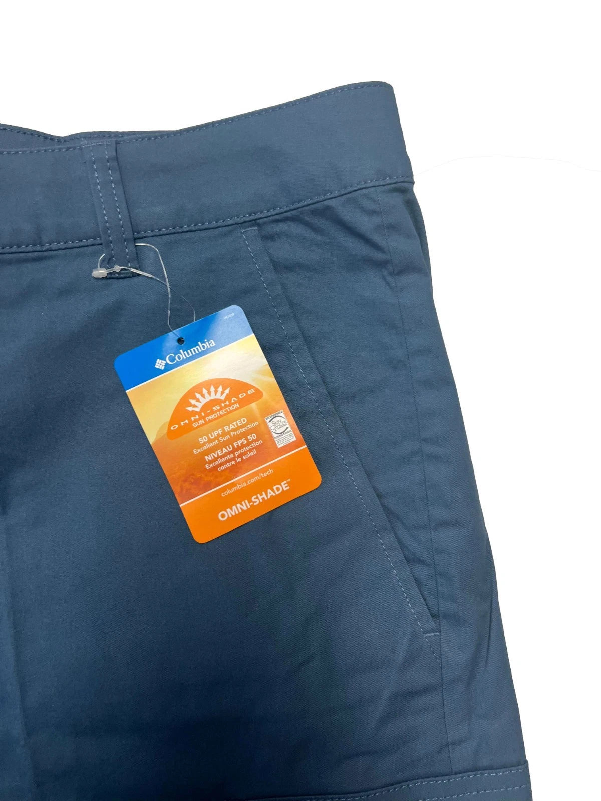 Columbia Men's Navy Short Cargo Rapid Rivers Omni-Shade UPF 10" Inseam (346)