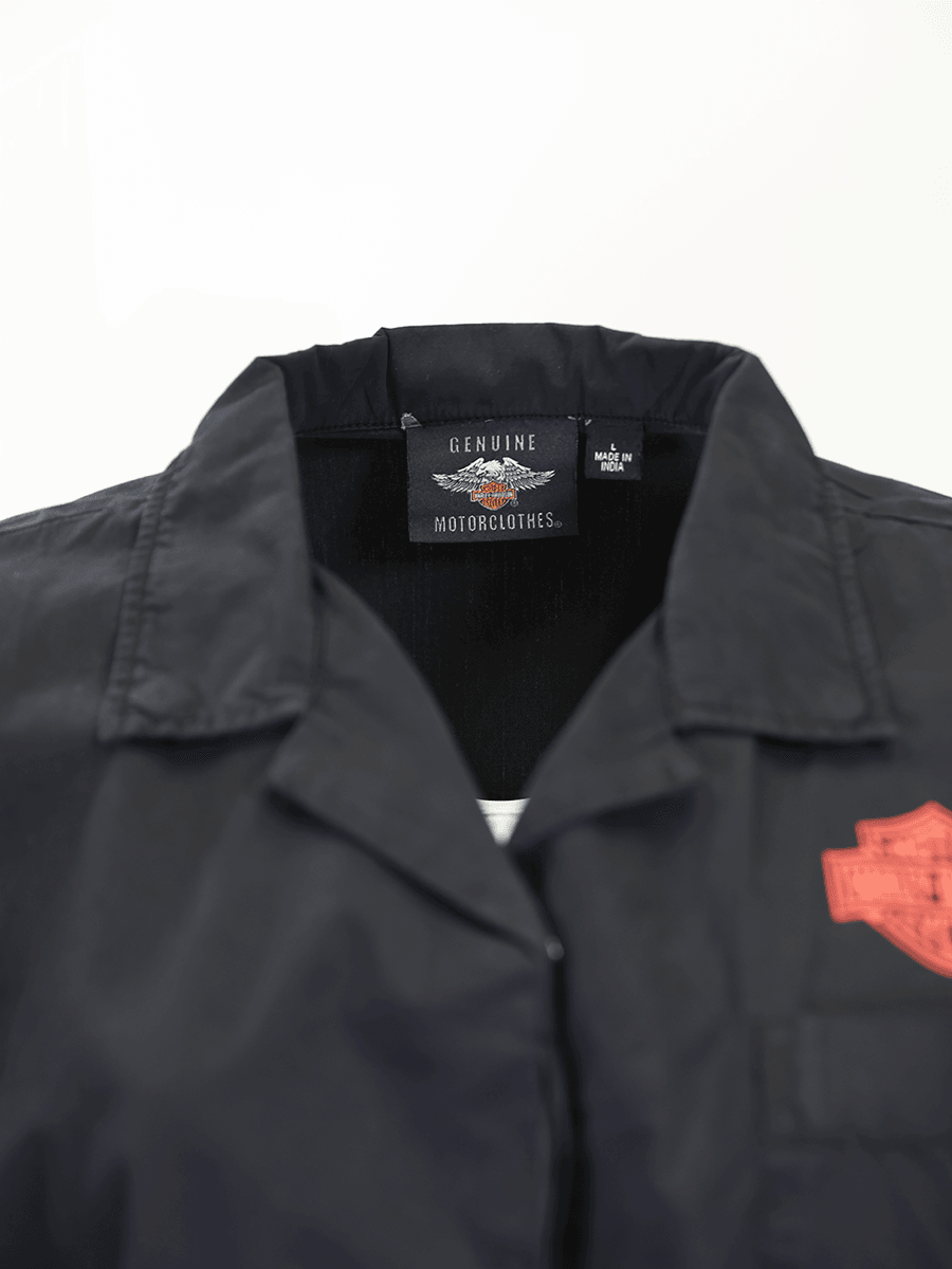 HD Branded Women's Black Diagonal Paint S/S Woven Shirt (S02)