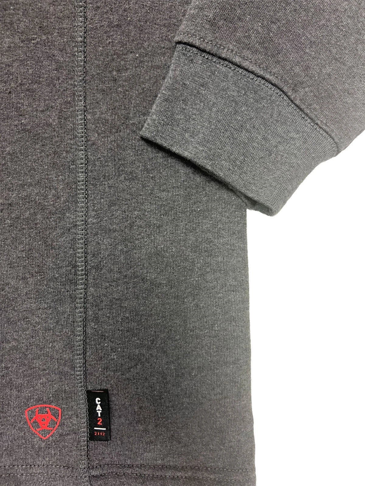Ariat FR Men's Charcoal Hoodie 1/4 Zip Pullover Sweatshirt (S67)