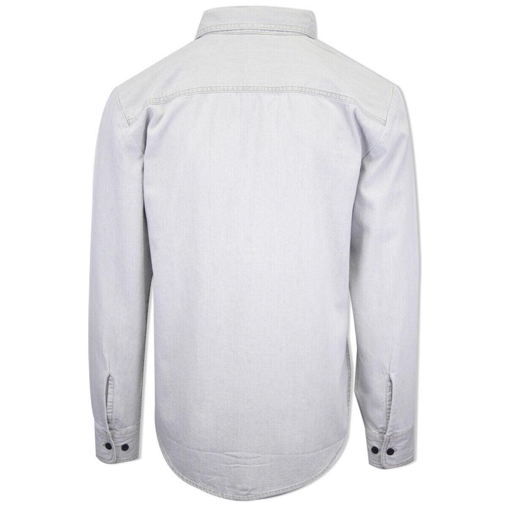 HD Branded Men's Light Grey Denim L/S Woven Shirt (101)