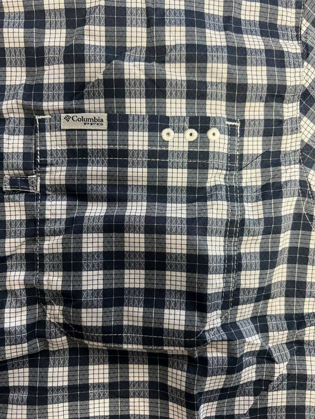 Columbia Men's Shirt PFG Super Slack Tide Camp Palaka Plaid Short Sleeve