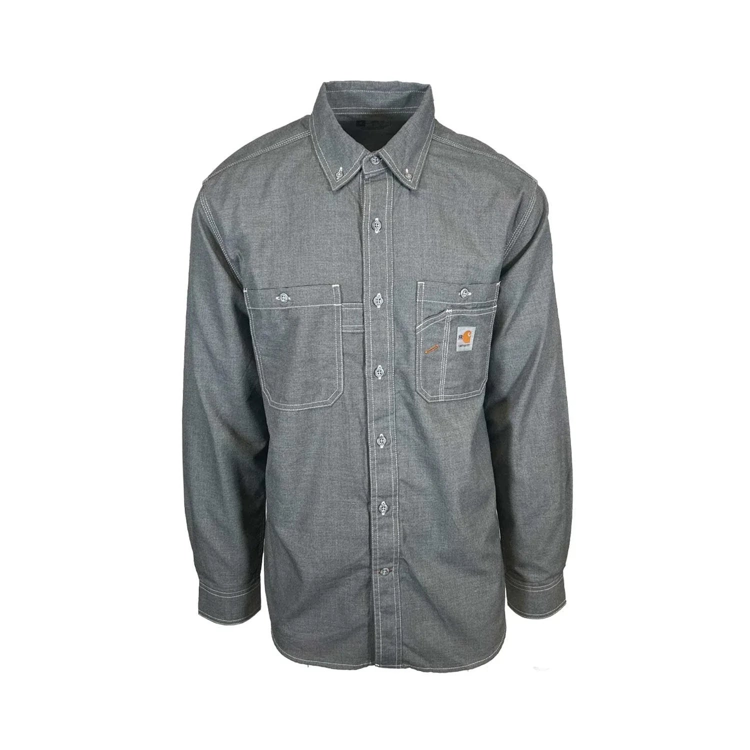 Carhartt FR Men's Grey Shirt Flame Resistant Long Sleeve Lightweight (S01)