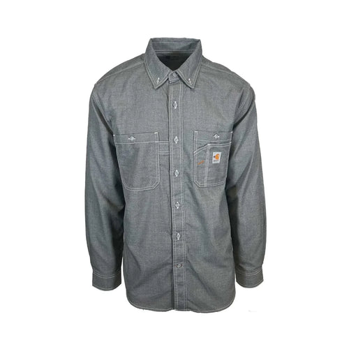 Carhartt FR Men's Grey Shirt Flame Resistant Long Sleeve Lightweight (S01)