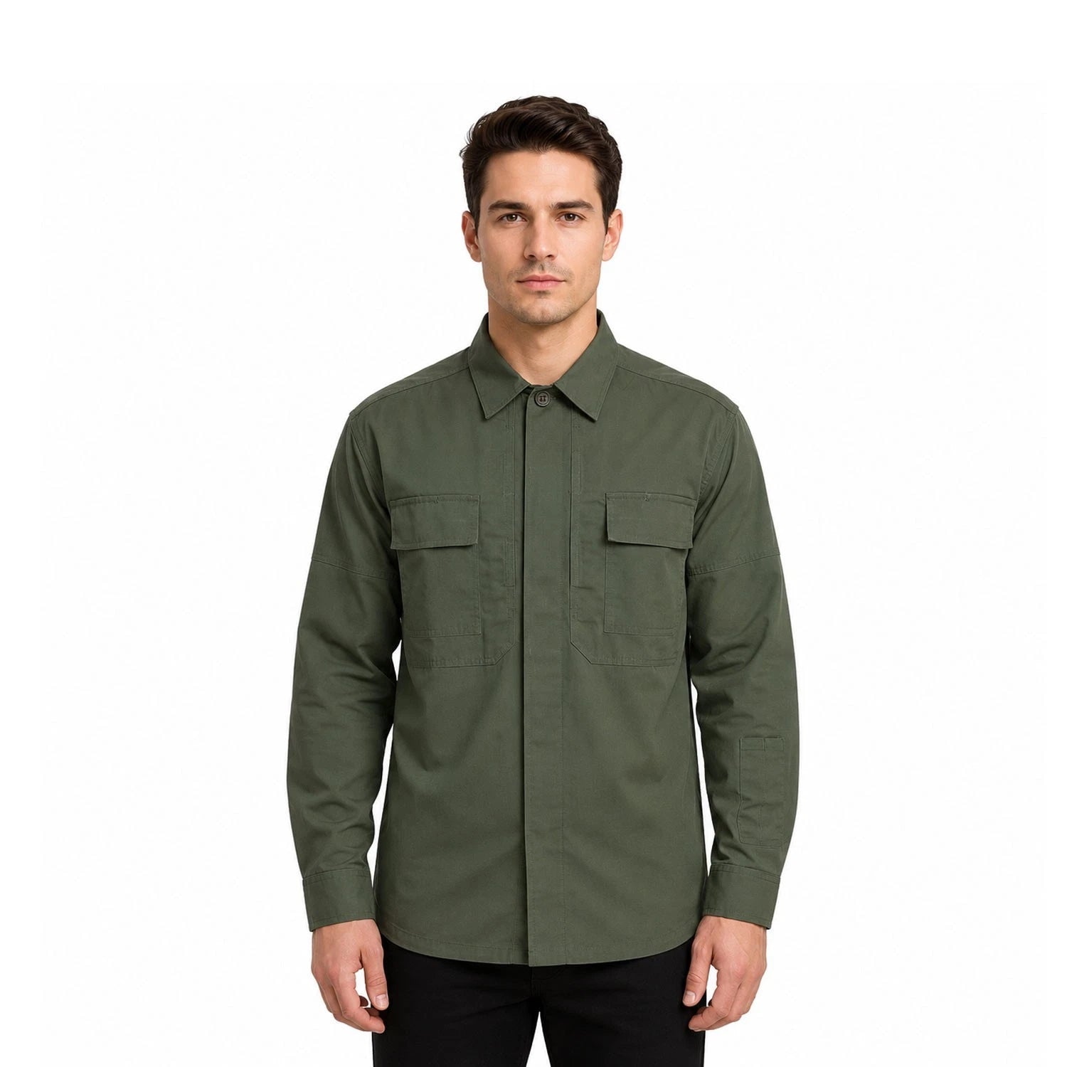 5.11 Tactical Men's Green Shirt Flexlite Pro Long Sleeve (S04)