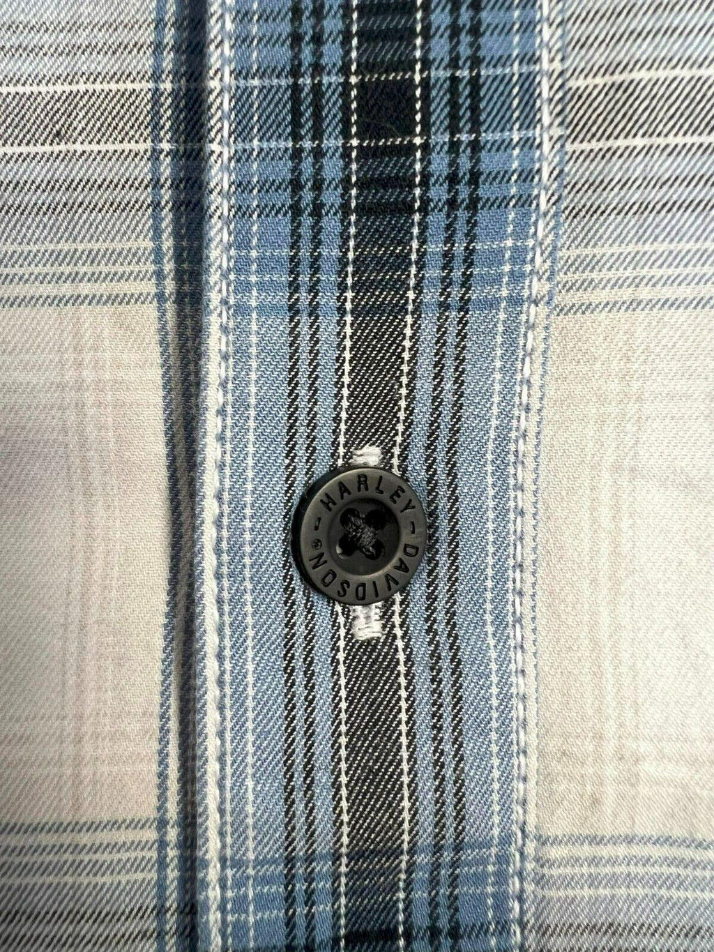 HD Branded Men's Shirt Blue Plaid Forever S/S Woven (S55)