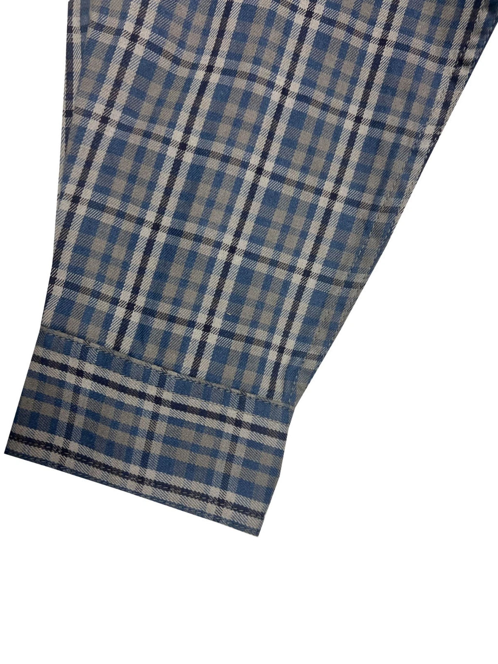 Carhartt FR Men's Blue Shirt Rugged Flex Original Fit Twill Plaid L/S (S365)
