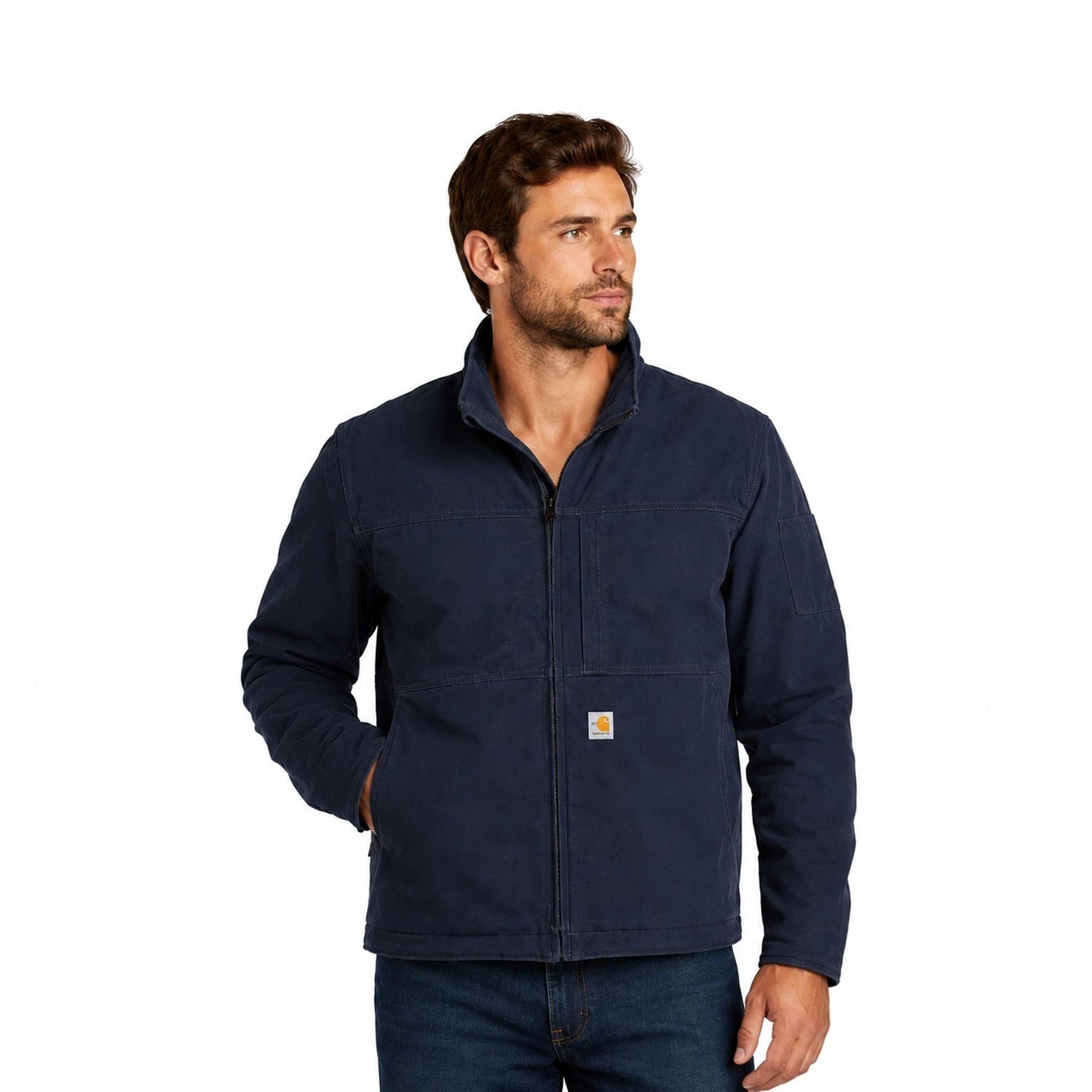 Carhartt FR Men's Dark Navy Jacket Full Swing Quick Duck L/S (S50)