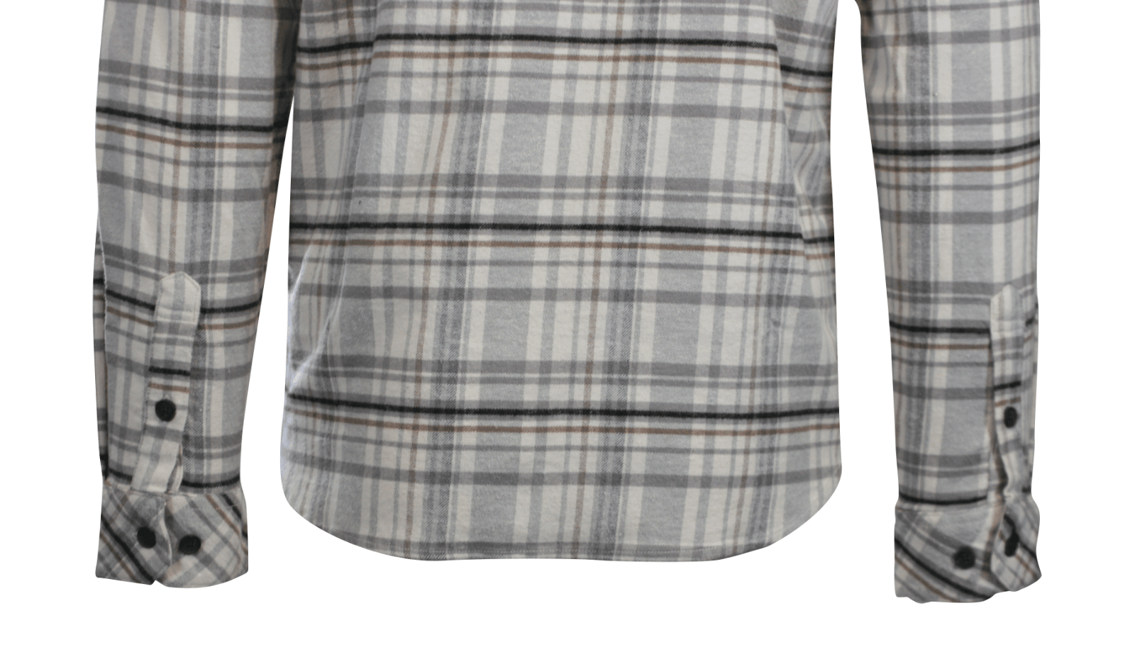 O'Neill Men's Cream Shirt Redmond Plaid Stretch Flannel Long Sleeve (S30)