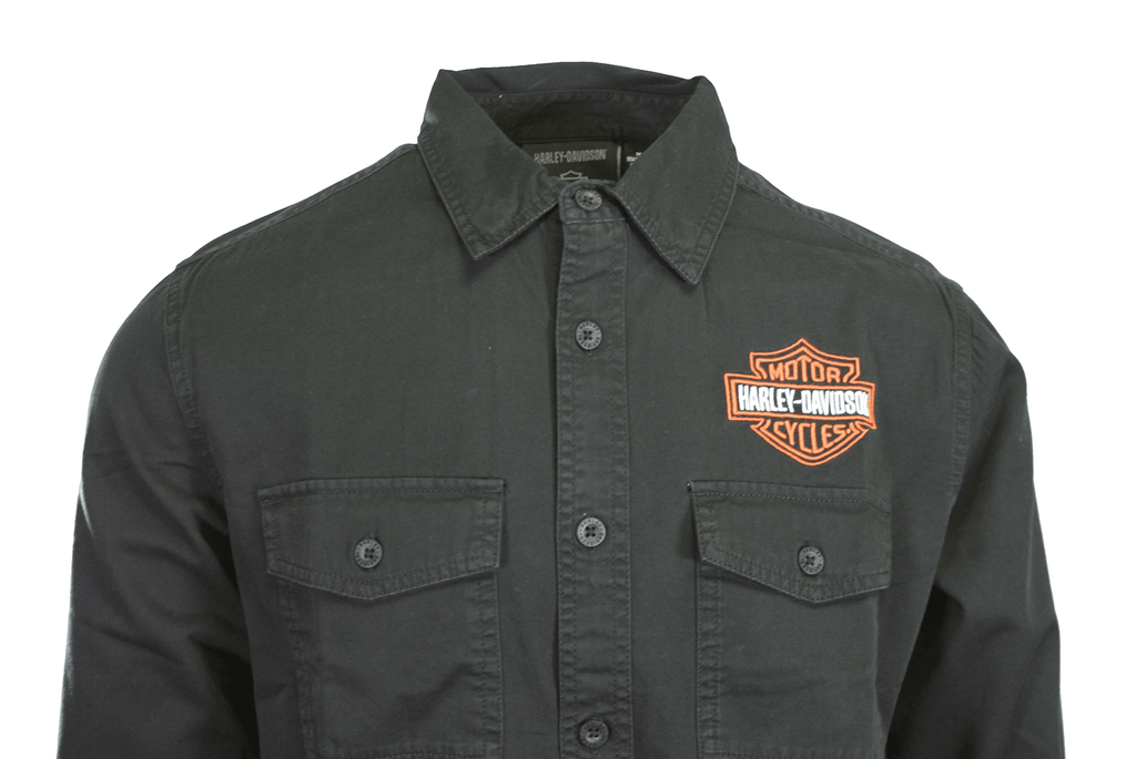 HD Branded Men's Shirt  Beauty Bar & Shield Long Sleeve (S65)