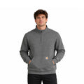 Carhart FR Men′s Granite Heather Sweatshirt Quarter Zip Mock Neck (S52)