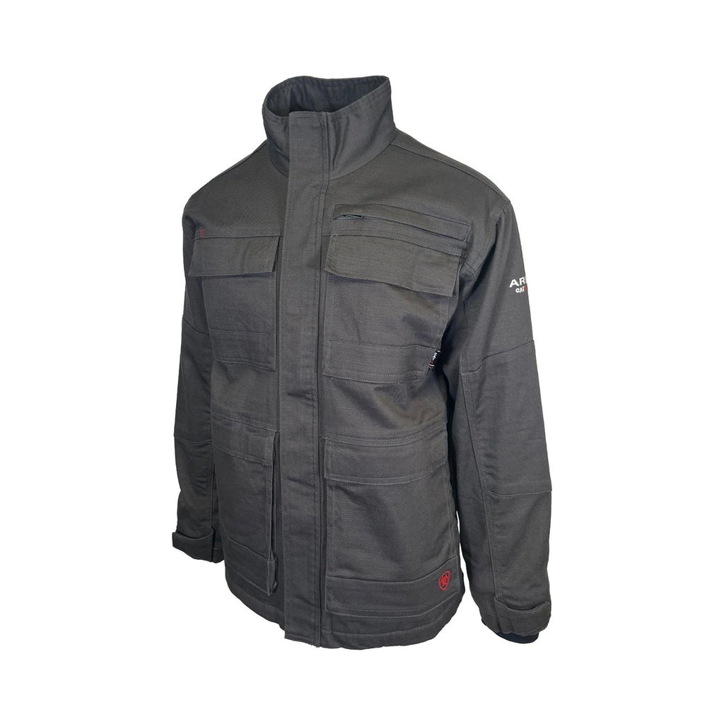 Ariat FR Men's Dark Grey Canvas Stretch Jacket Long Sleeve (S63)
