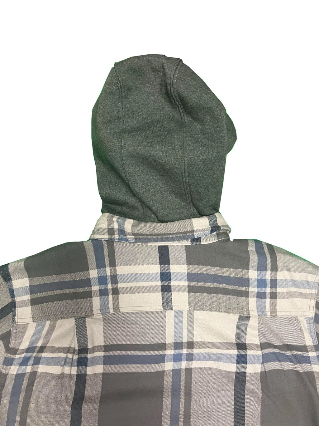 Carhartt Men's Black Gray Shirt Hooded Plaid Fleece Lined Shacket (S047)
