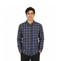 Ariat FR Men's Navy Plaid Shirt Monument Jacket Long Sleeve (S61)