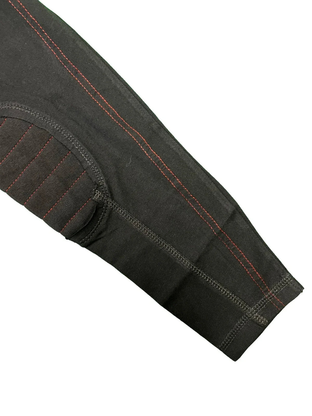 HD Branded Men's Black Shirt Reinforced Ribbed Paneling L/S Tee (S108)