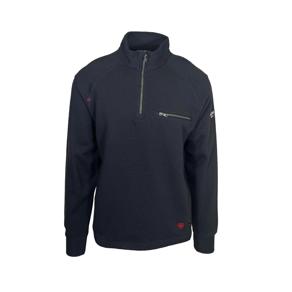 Ariat FR Men's Black Hoodie 1/4 Zip Pullover Sweatshirt (S73)