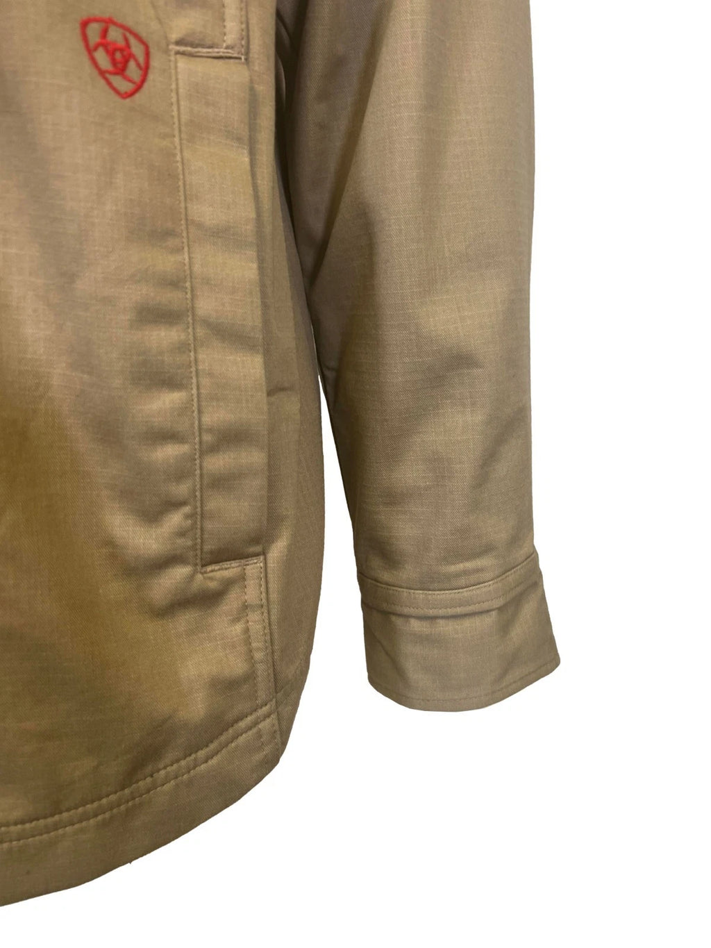 Ariat FR Men's Khaki Shirt Ripstop Softshell Flame Resistant Long Sleeve (S57)