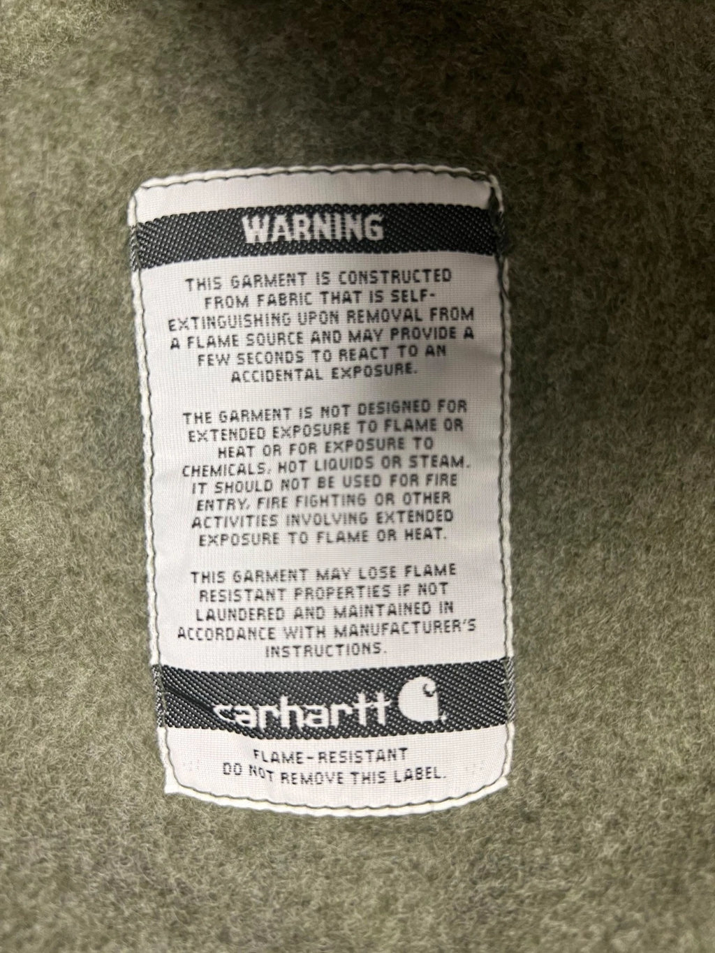 Carhartt FR Men's Moss Green Sweatshirt Midweight Hooded Pullover (S55)