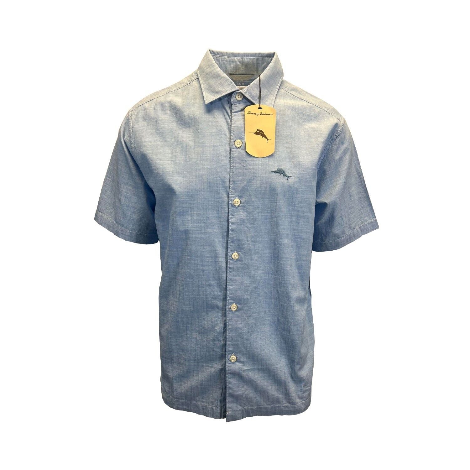 Tommy Bahama Men's Big Sky Blue Shirt Button Up Short Sleeve (S09)