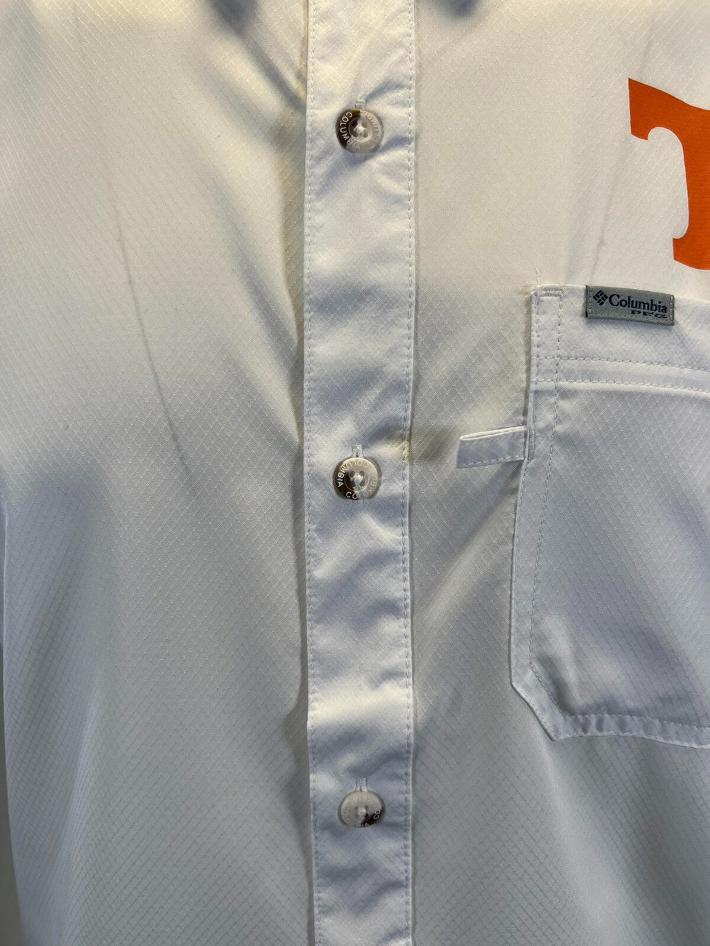 Columbia Men's White Shirt Tennessee Volunteers PFG Slack Tide Omni-Shade (335)