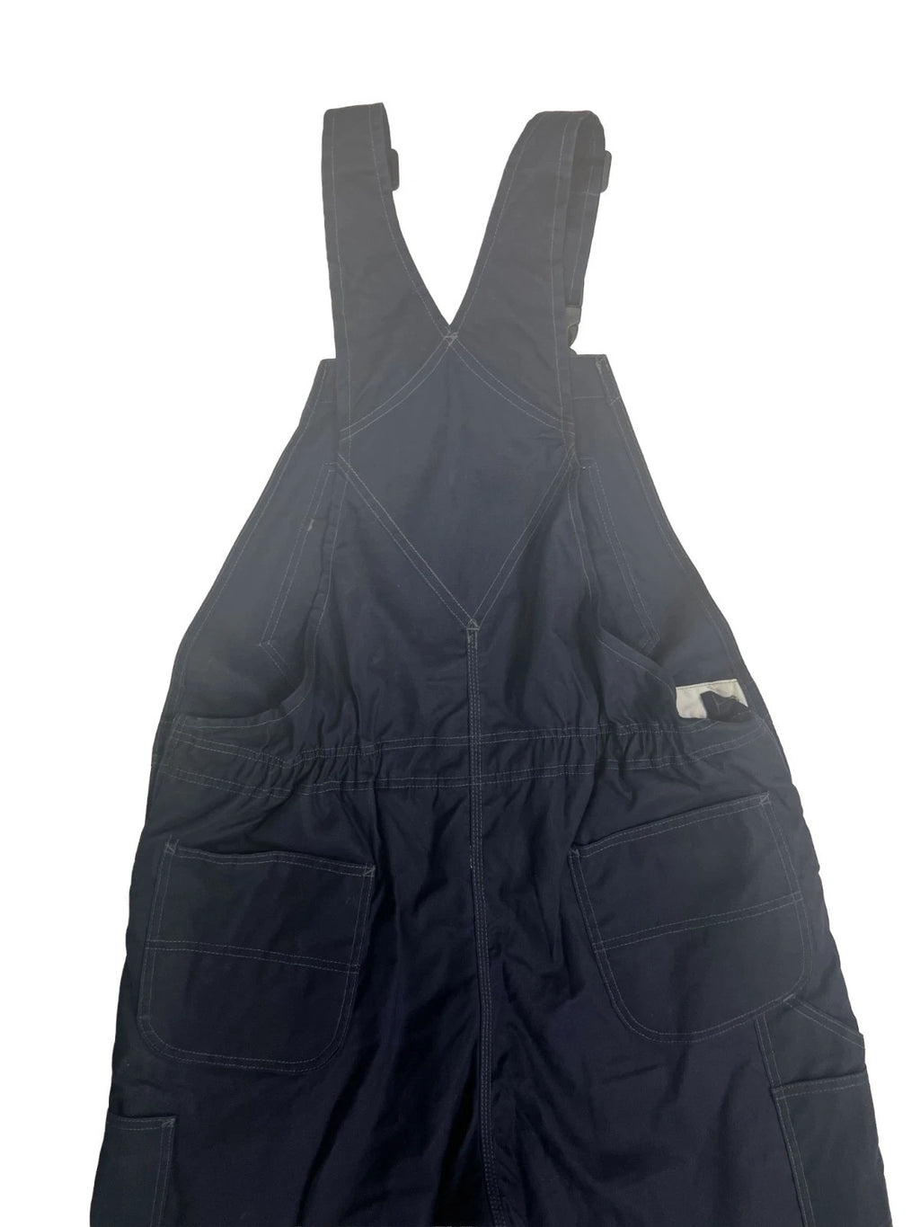 Carhartt FR Men's Navy Quick Duck Flame-Retardant Bib Pocket Overalls (S01)