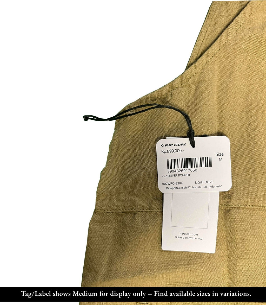 Rip Curl Women's Light Olive Seeker Romper Relaxed Fit (S01)