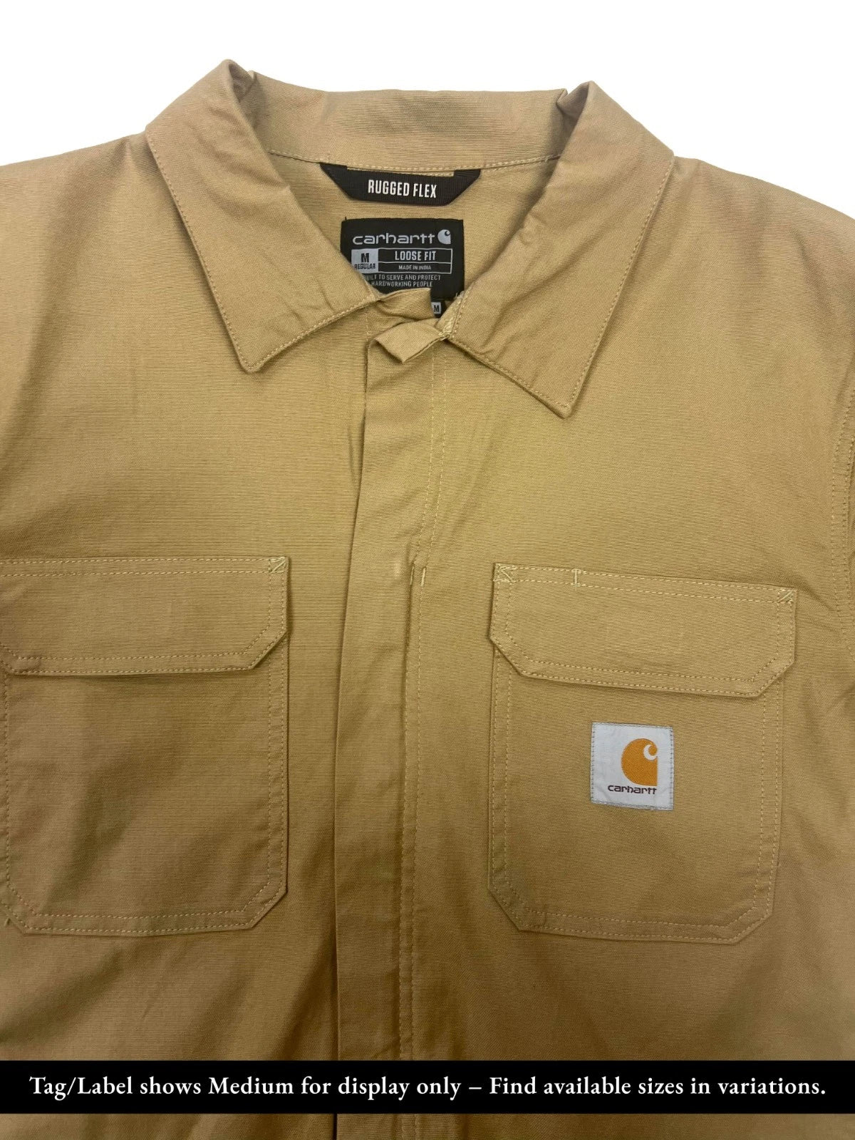 Carhartt Men's Khaki Coveralls Rugged Flex Stretch Technology Canvas (S04)
