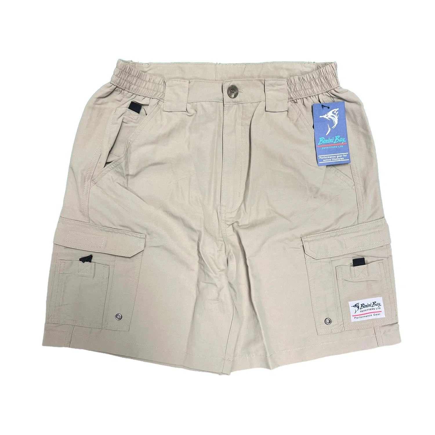 Bimini Bay Outfitters Men's Khaki Short Boca Grande II Fishing (S05)