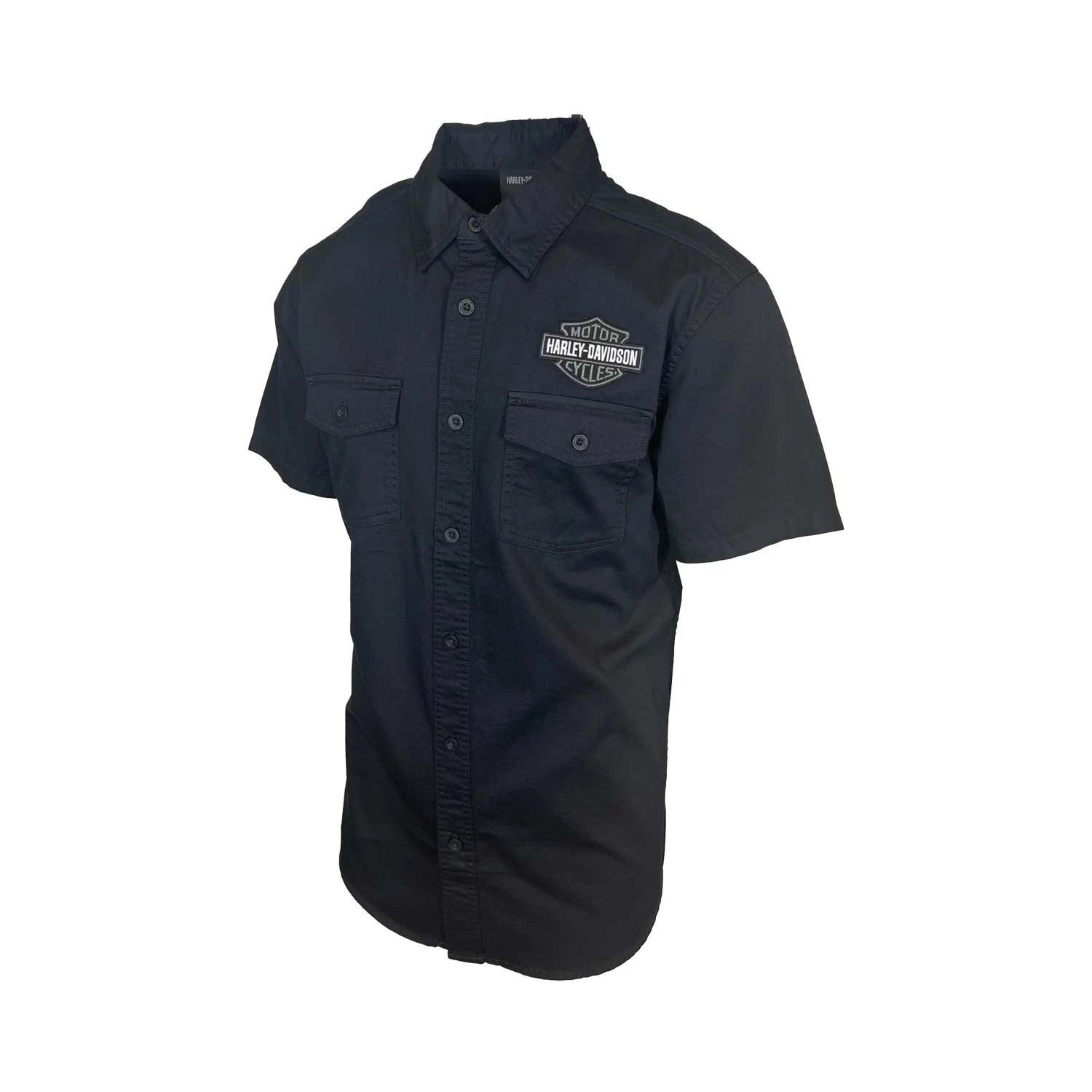 HD Brand Men's Black Shirt Ashes Lightweight Cotton Twill S/S (S346)