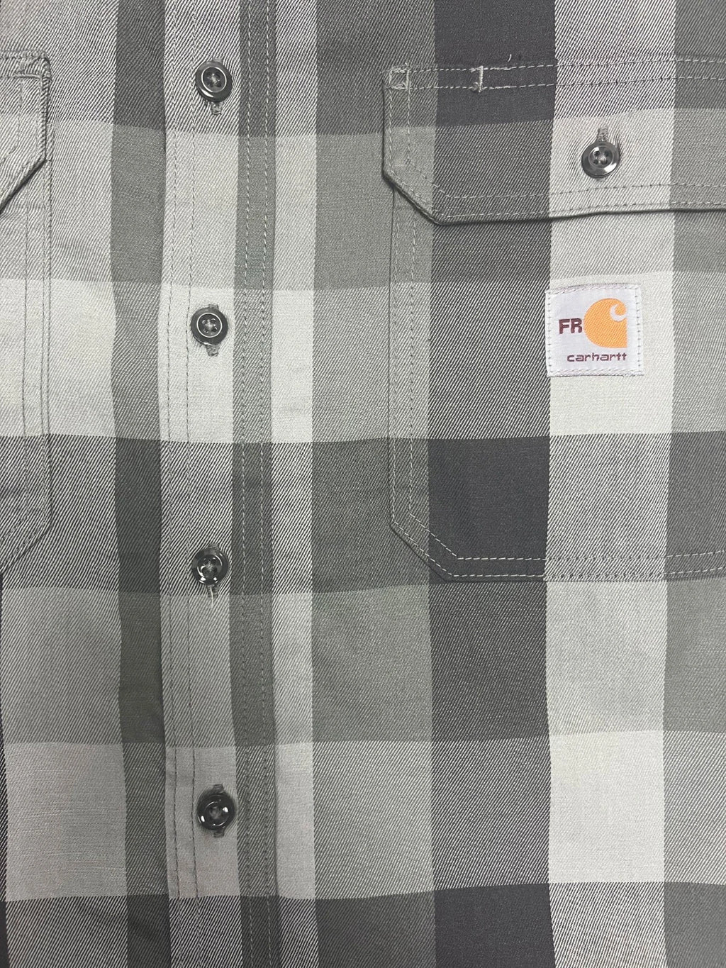 Carhartt FR Men's Grey Shirt Rugged Flex Original Fit Plaid L/S (S367)