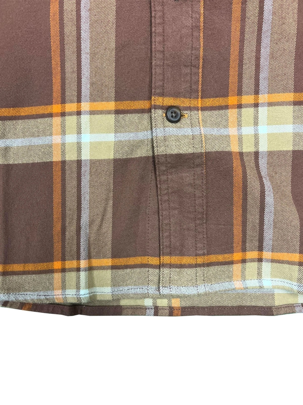 Carhartt Men's Chestnut Plaid Shirt Rugged Flex Relaxed Fit L/S (S357)